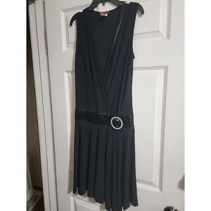 Party Holiday Black All Occasions Dress Size Medium Sleeveless V Neck Pull Over